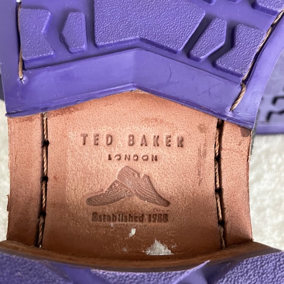 TED BAKER London Men's Black and Purple Brogues - Picture 8 of 9